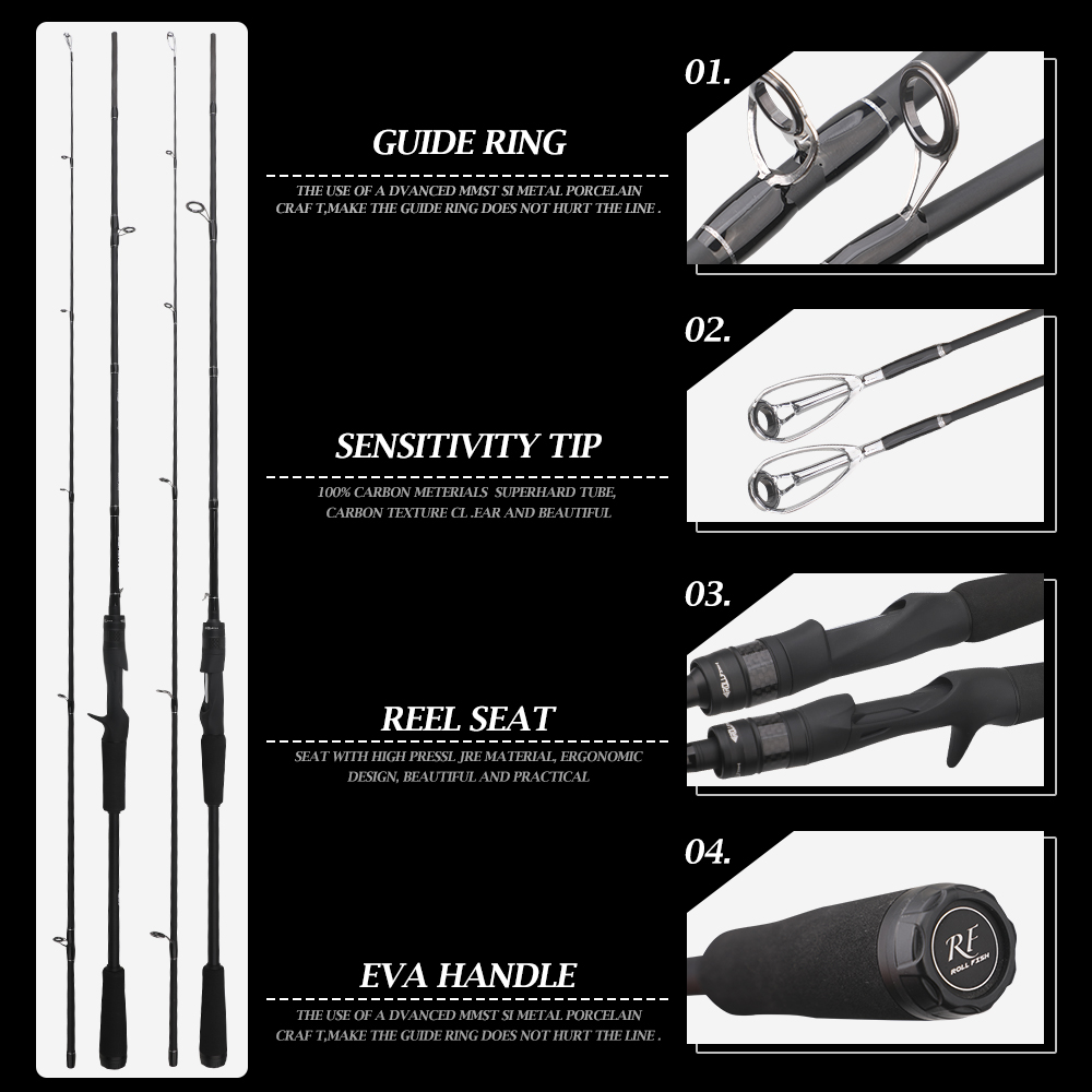 ROLLFISH Carbon Fiber Spinning - огляд і ціна Fishing Rod Surf